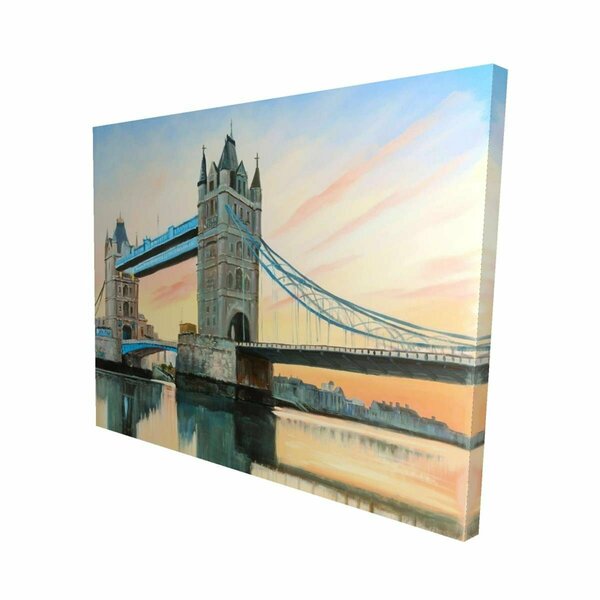 Fondo 16 x 20 in. Sunset on the London Bridge-Print on Canvas FO2795312